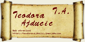 Teodora Ajdučić vizit kartica